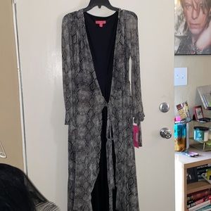 Betsey Johnson Snake Print Wrap Dress New